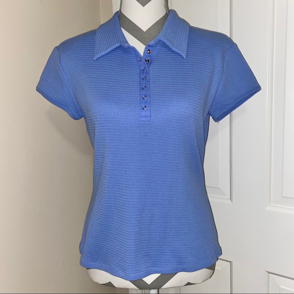 Ladies M/L  Baby Blue Short Sleeve Shirt